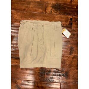 Etoile Isabel Marant Tan Khaki Mini Pleated Front Pencil Skirt, Size 0